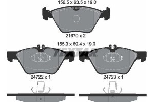 Textar Σετ τακάκια, Δισκόφρενα - 2472201