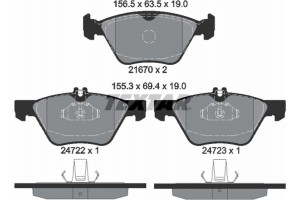Textar Σετ τακάκια, Δισκόφρενα - 2472201