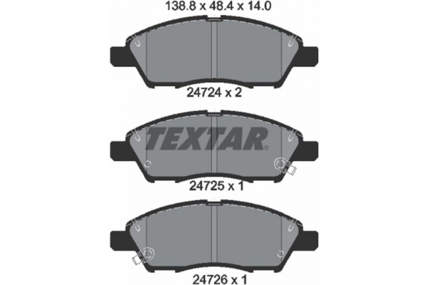 Textar Σετ τακάκια, Δισκόφρενα - 2472401 Textar Σετ τακάκια, Δισκόφρενα - 2472401
