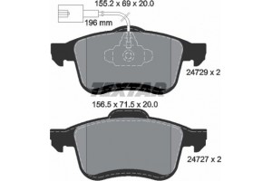 Textar Σετ τακάκια, Δισκόφρενα - 2472901