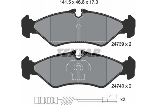 Textar Σετ τακάκια, Δισκόφρενα - 2473901