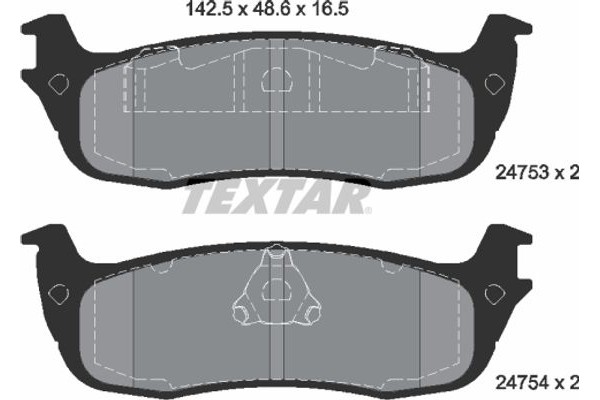 Textar Σετ τακάκια, Δισκόφρενα - 2475301