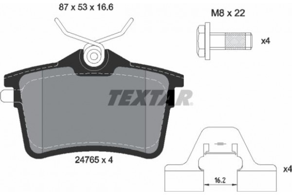 Textar Σετ τακάκια, Δισκόφρενα - 2476501