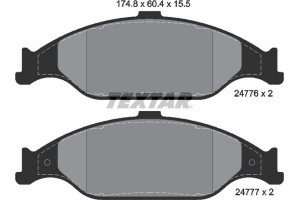 Textar Σετ τακάκια, Δισκόφρενα - 2477601