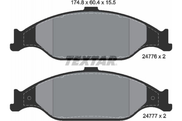 Textar Σετ τακάκια, Δισκόφρενα - 2477601 Textar Σετ τακάκια, Δισκόφρενα - 2477601