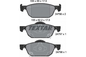 Textar Σετ τακάκια, Δισκόφρενα - 2479601