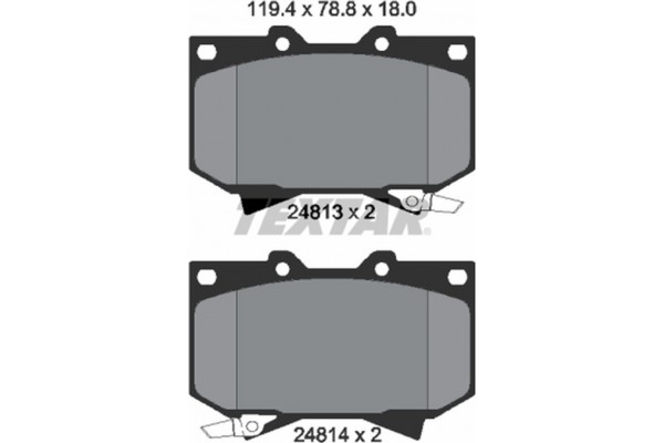 Textar Σετ τακάκια, Δισκόφρενα - 2481301
