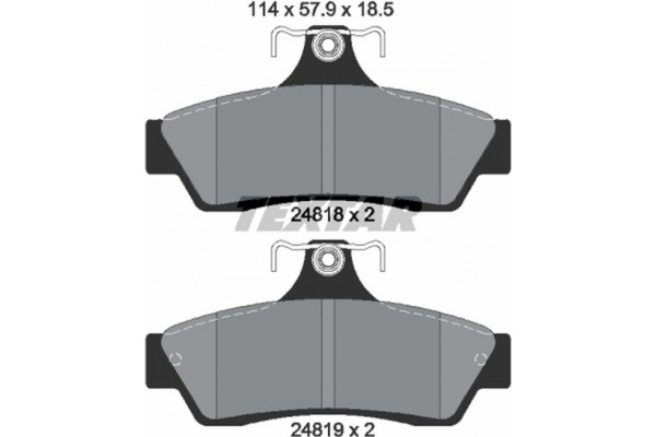 Textar Σετ τακάκια, Δισκόφρενα - 2481801 Textar Σετ τακάκια, Δισκόφρενα - 2481801