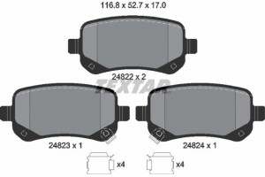 Textar Σετ τακάκια, Δισκόφρενα - 2482201
