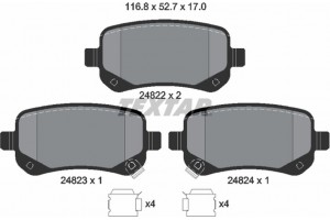 Textar Σετ τακάκια, Δισκόφρενα - 2482201