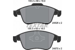 Textar Σετ τακάκια, Δισκόφρενα - 2482601