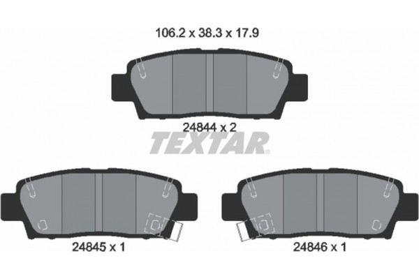 Textar Σετ τακάκια, Δισκόφρενα - 2484401