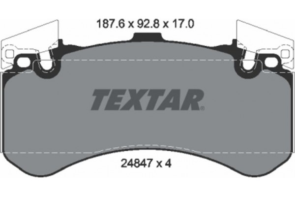 Textar Σετ τακάκια, Δισκόφρενα - 2484701