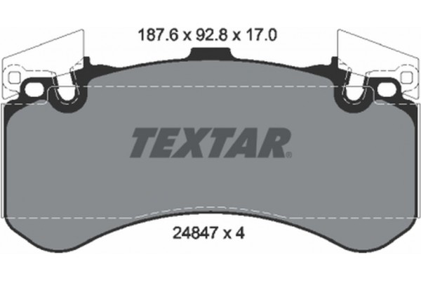 Textar Σετ τακάκια, Δισκόφρενα - 2484701