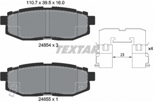 Textar Σετ τακάκια, Δισκόφρενα - 2485401