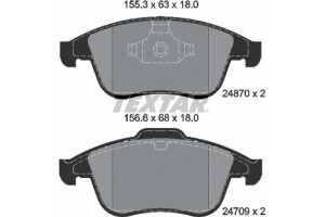 Textar Σετ τακάκια, Δισκόφρενα - 2487001