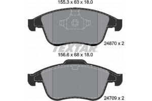 Textar Σετ τακάκια, Δισκόφρενα - 2487001