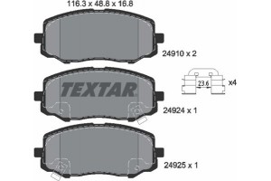 Textar Σετ τακάκια, Δισκόφρενα - 2491001