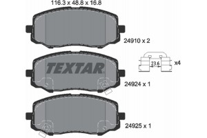 Textar Σετ τακάκια, Δισκόφρενα - 2491001