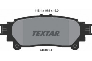 Textar Σετ τακάκια, Δισκόφρενα - 2491801