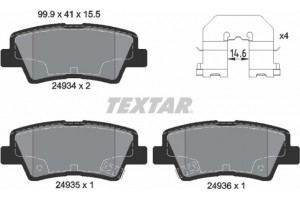 Textar Σετ τακάκια, Δισκόφρενα - 2493401