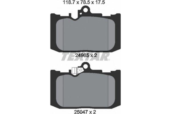 Textar Σετ τακάκια, Δισκόφρενα - 2496501