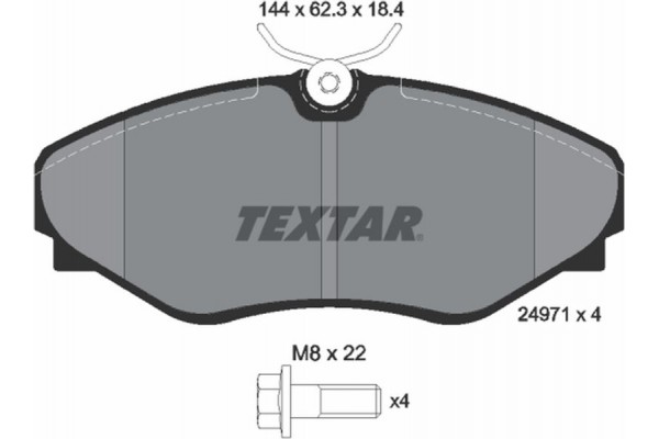 Textar Σετ τακάκια, Δισκόφρενα - 2497101