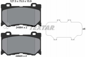 Textar Σετ τακάκια, Δισκόφρενα - 2499401