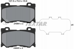 Textar Σετ τακάκια, Δισκόφρενα - 2499401