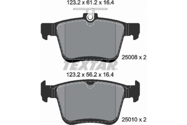 Textar Σετ τακάκια, Δισκόφρενα - 2500801 Textar Σετ τακάκια, Δισκόφρενα - 2500801