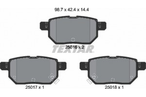 Textar Σετ τακάκια, Δισκόφρενα - 2501601