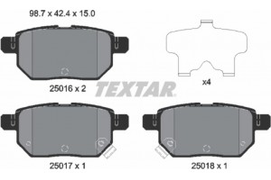 Textar Σετ τακάκια, Δισκόφρενα - 2501601