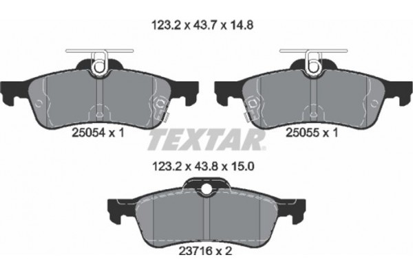 Textar Σετ τακάκια, Δισκόφρενα - 2505401