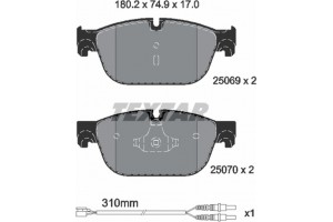 Textar Σετ τακάκια, Δισκόφρενα - 2506901