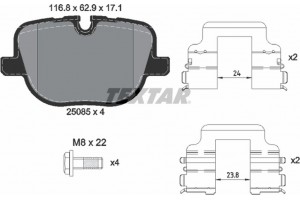 Textar Σετ τακάκια, Δισκόφρενα - 2508501