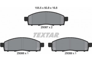 Textar Σετ τακάκια, Δισκόφρενα - 2508701