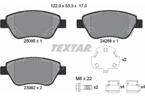 Textar Σετ τακάκια, Δισκόφρενα - 2509501