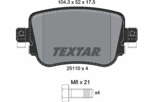 Textar Σετ τακάκια, Δισκόφρενα - 2511001