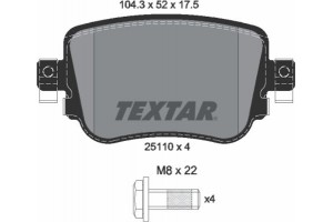 Textar Σετ τακάκια, Δισκόφρενα - 2511003