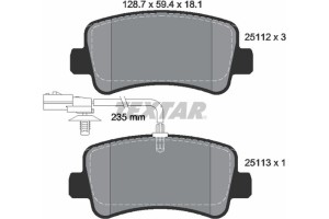 Textar Σετ τακάκια, Δισκόφρενα - 2511201