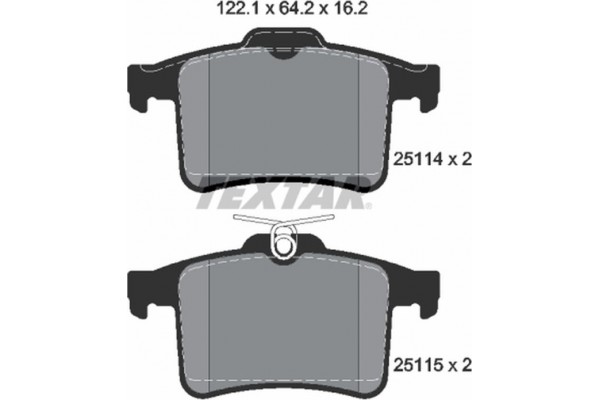 Textar Σετ τακάκια, Δισκόφρενα - 2511401 Textar Σετ τακάκια, Δισκόφρενα - 2511401