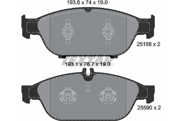 Textar Σετ τακάκια, Δισκόφρενα - 2515803 Textar Σετ τακάκια, Δισκόφρενα - 2515803