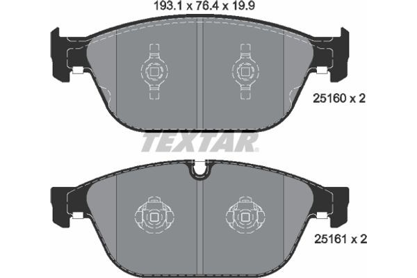 Textar Σετ τακάκια, Δισκόφρενα - 2516002