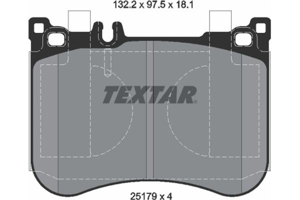 Textar Σετ τακάκια, Δισκόφρενα - 2517901