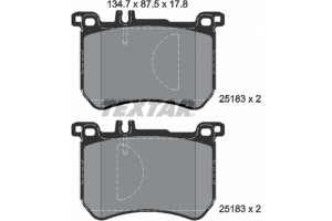 Textar Σετ τακάκια, Δισκόφρενα - 2518301