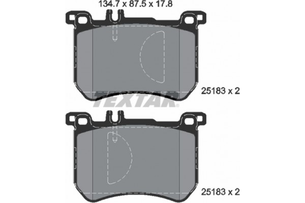 Textar Σετ τακάκια, Δισκόφρενα - 2518301 Textar Σετ τακάκια, Δισκόφρενα - 2518301