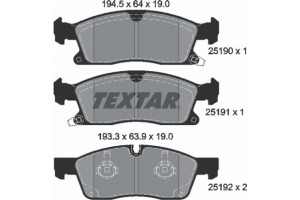 Textar Σετ τακάκια, Δισκόφρενα - 2519002