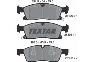 Textar Σετ τακάκια, Δισκόφρενα - 2519002