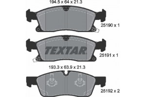 Textar Σετ τακάκια, Δισκόφρενα - 2519001