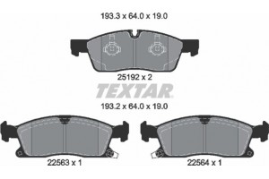 Textar Σετ τακάκια, Δισκόφρενα - 2519209